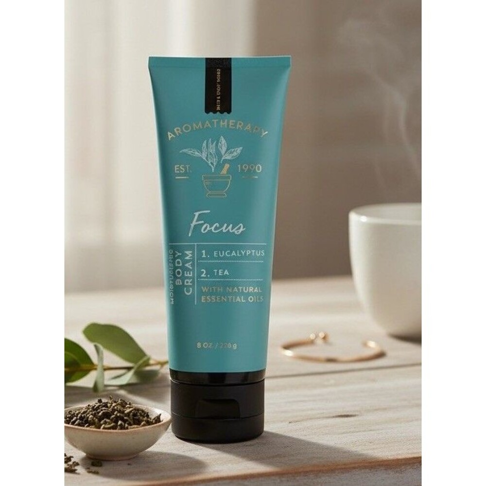 Bath & Body Works Aromatherapy Eucalyptus Tea Focus Body Cream 8 oz.